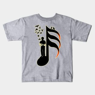 Ukulele Musician - thirty-second note Kids T-Shirt